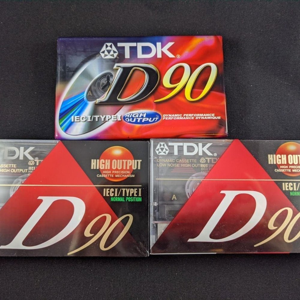 Lot of 3 TDK D90 Cassette Tapes Sealed